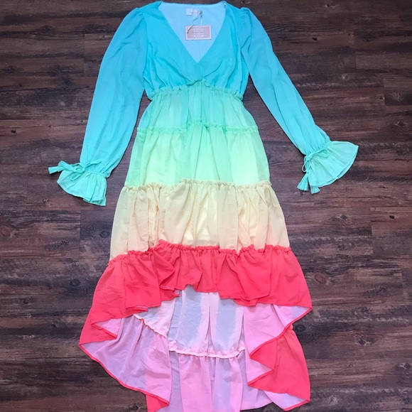 Champagne Dresses & Skirts - Women’s Champagne & Strawberry Dress